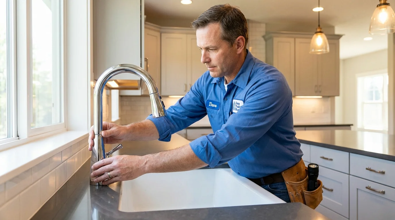 Kitchen faucet installation by Johns Plumbing LLC in Gloversville